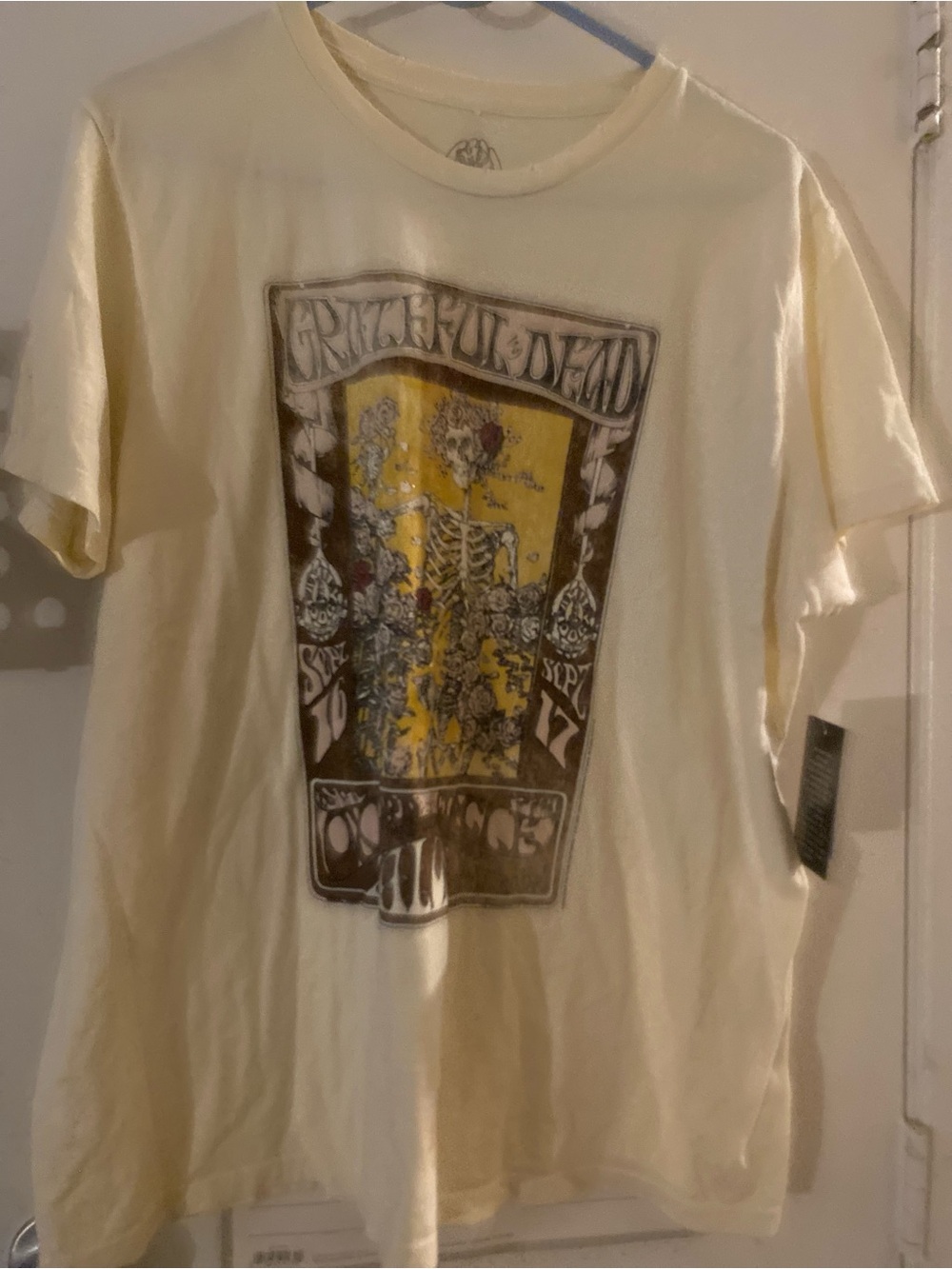 a new day Cream Yellow Grateful Dead Graphic Tee